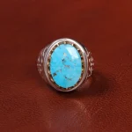 انگشتر فیروزه شجری مردانه کد 19743