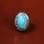 انگشتر فیروزه شجری مردانه کد 19788