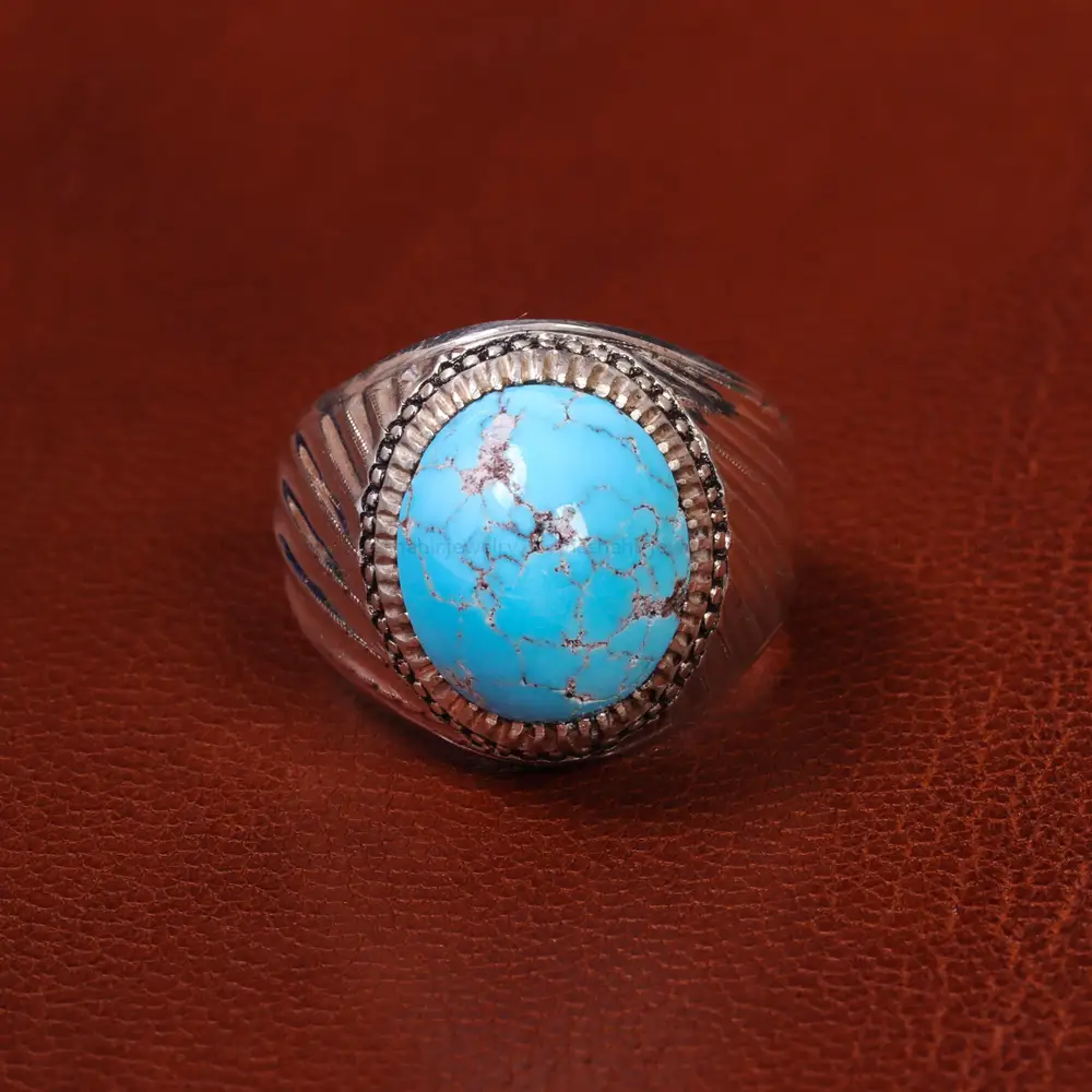 انگشتر فیروزه شجری مردانه کد 19800