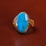 انگشتر فیروزه شجری مردانه کد 19810