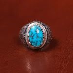 انگشتر فیروزه شجری مردانه کد 19828