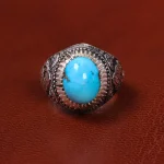 انگشتر فيروزه عجمی مردانه کد 19834