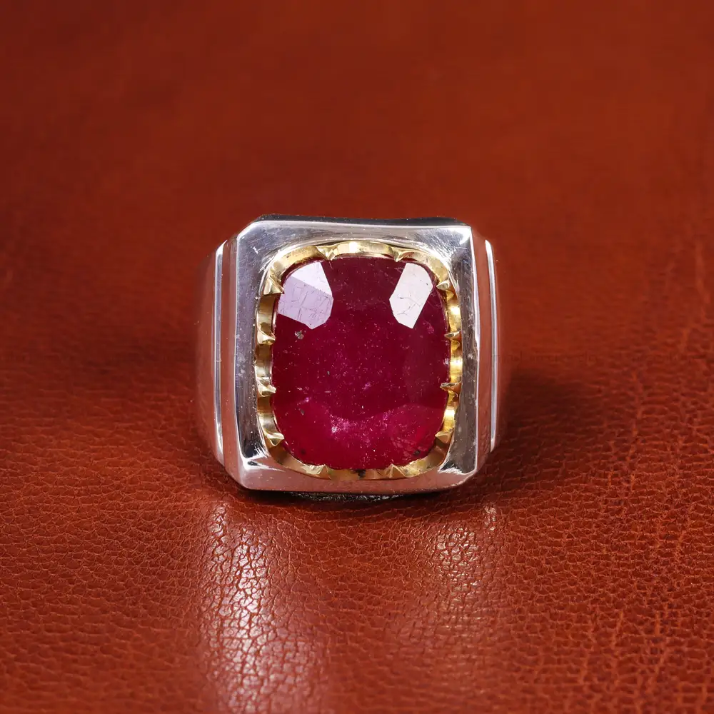 انگشتر یاقوت سرخ مردانه کد 19842