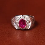 انگشتر یاقوت سرخ مردانه کد 19845