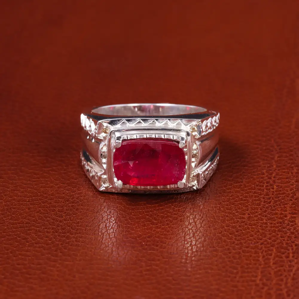 انگشتر یاقوت سرخ مردانه کد 19846