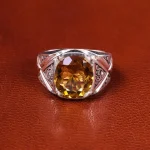 انگشتر سیترین مردانه کد 19853