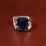 انگشتر یاقوت کبود مردانه کد 19872