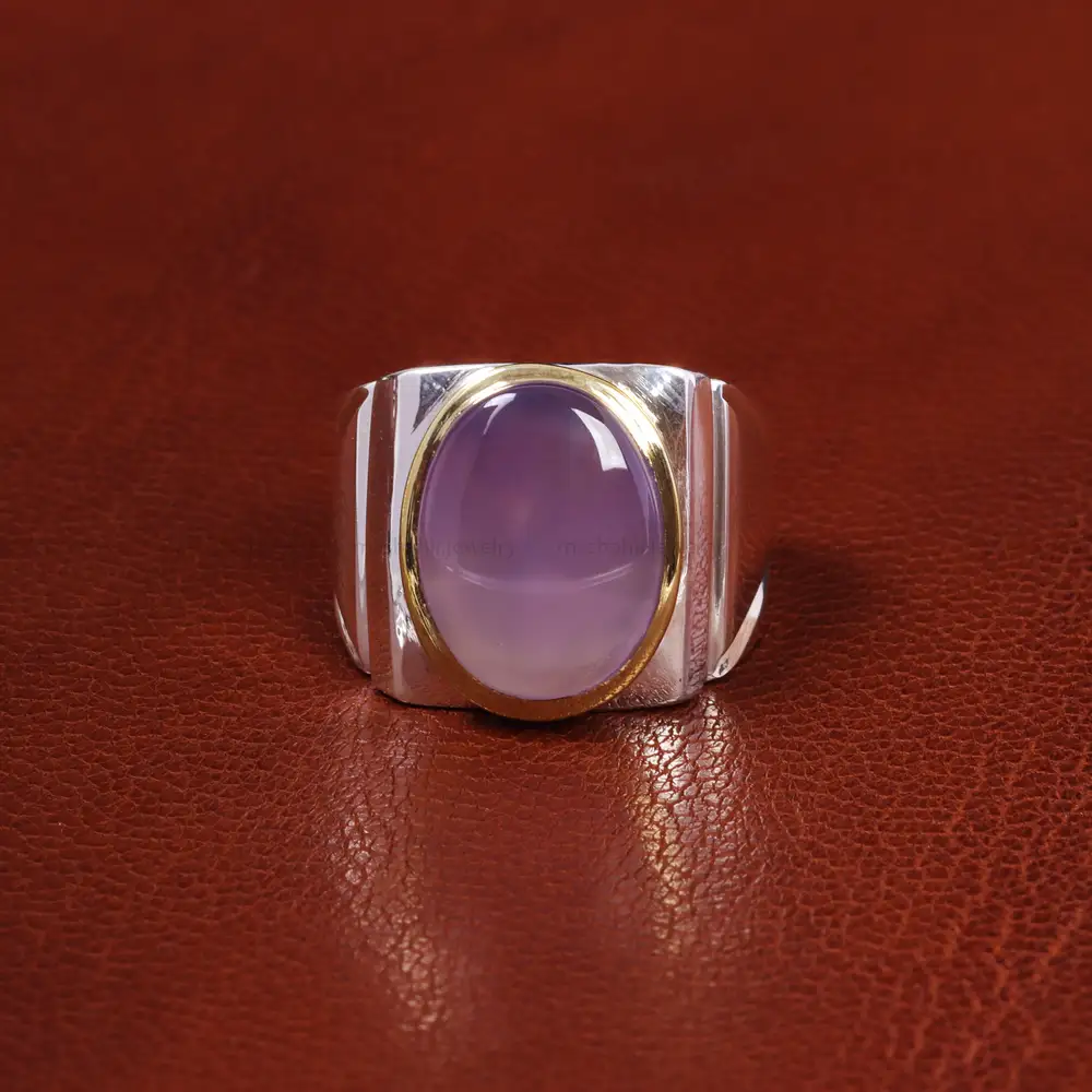 انگشتر عقیق سوسنی مردانه کد 19877