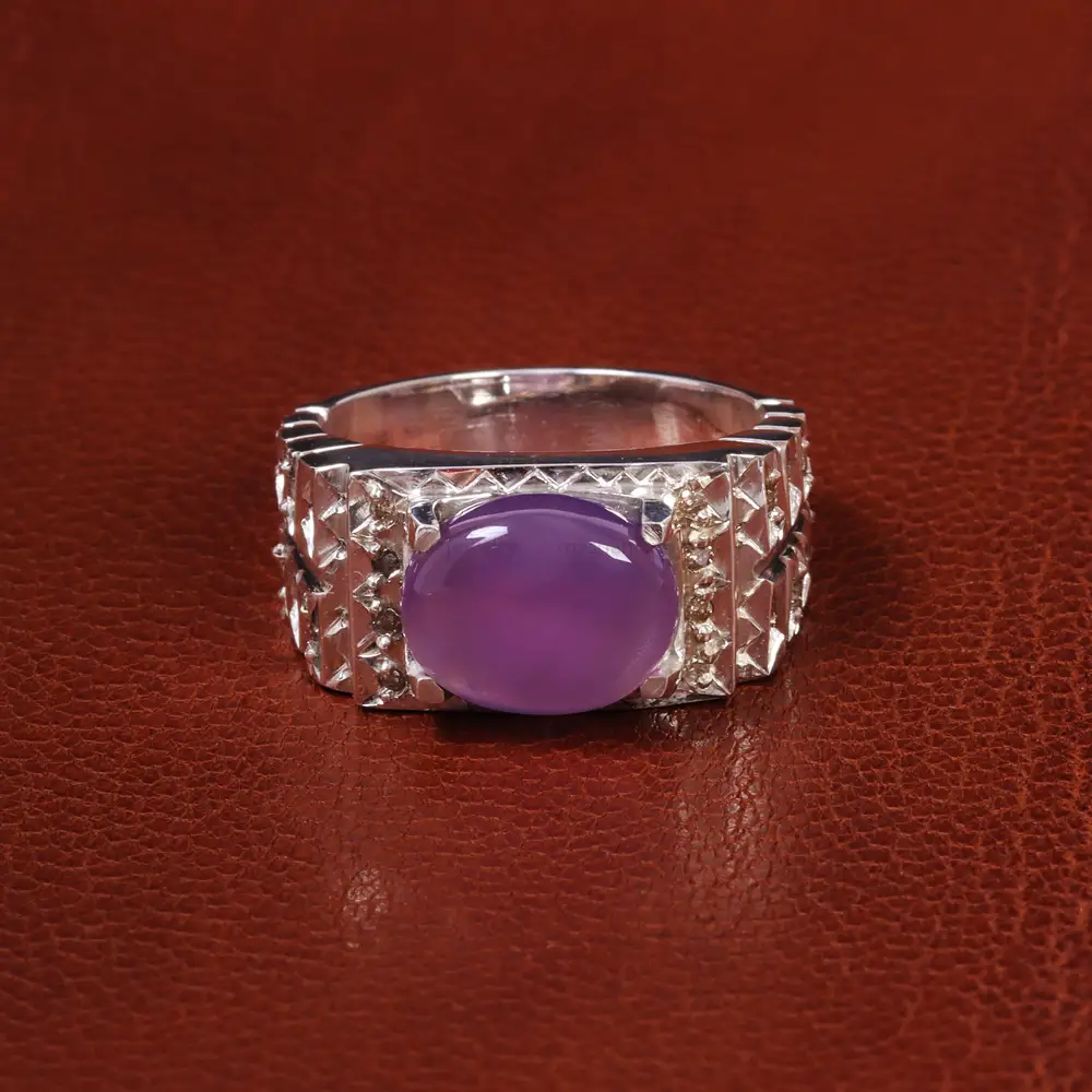 انگشتر عقیق سوسنی مردانه کد 19887