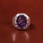 انگشتر آمیتیست مردانه کد 19888