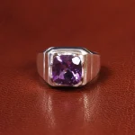 انگشتر آمیتیست مردانه کد 19891