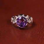 انگشتر آمیتیست مردانه کد 19892