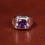 انگشتر آمیتیست مردانه کد 19893