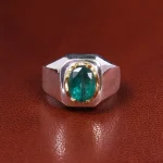 انگشتر زمرد مردانه کد 19896