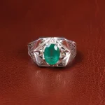 انگشتر زمرد مردانه کد 19898