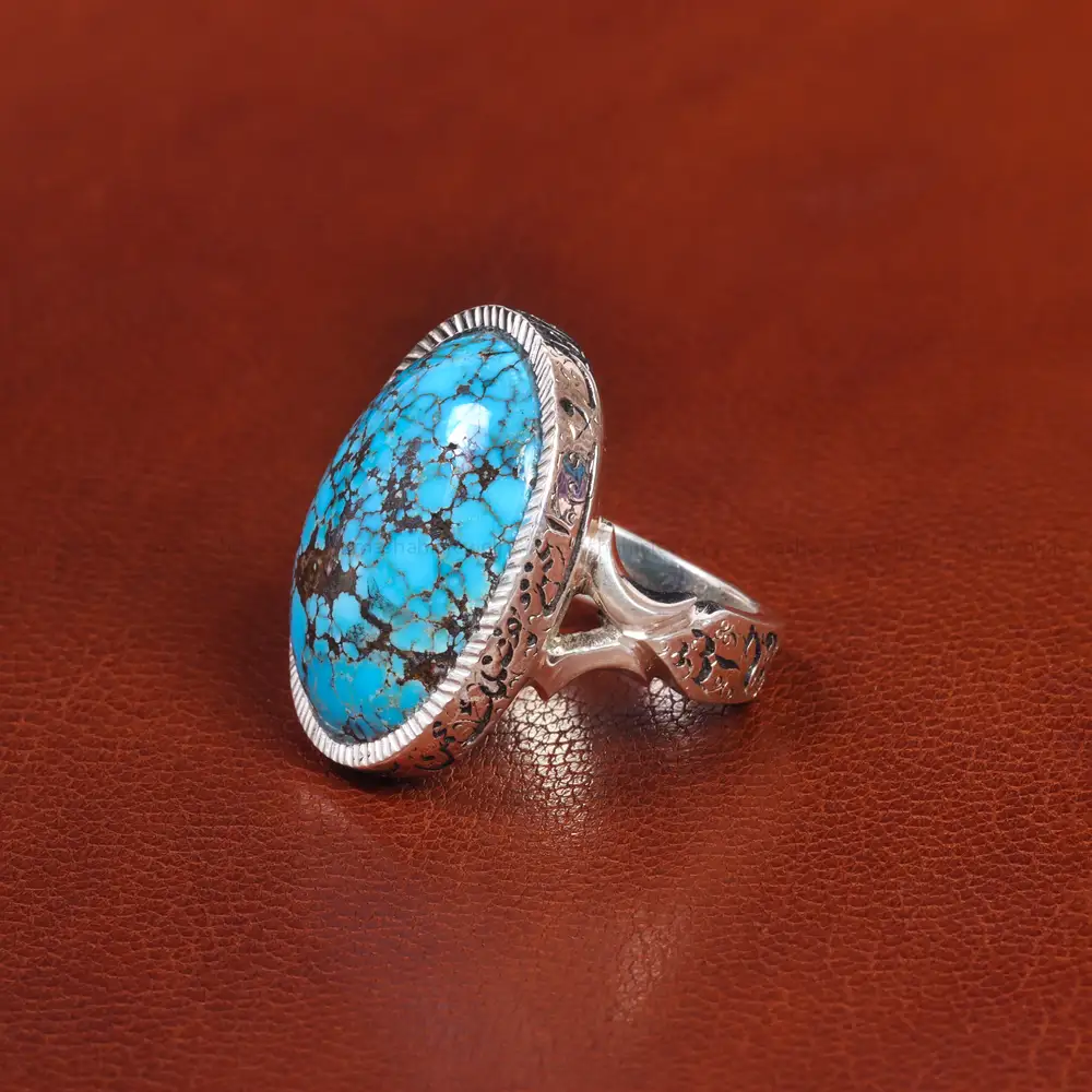 انگشتر فیروزه شجری مردانه کد 17230