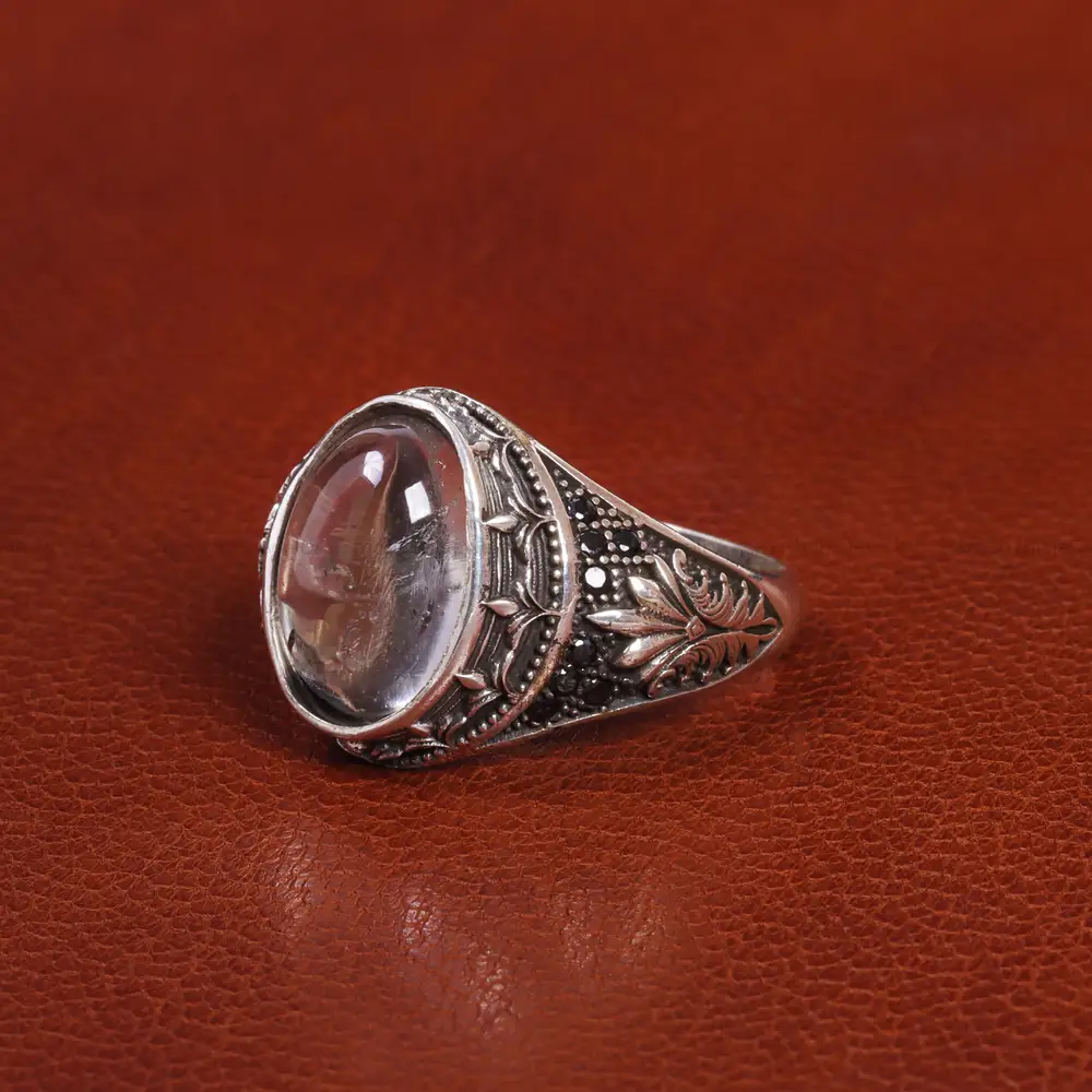 انگشتر دُر نجف مردانه کد 19399