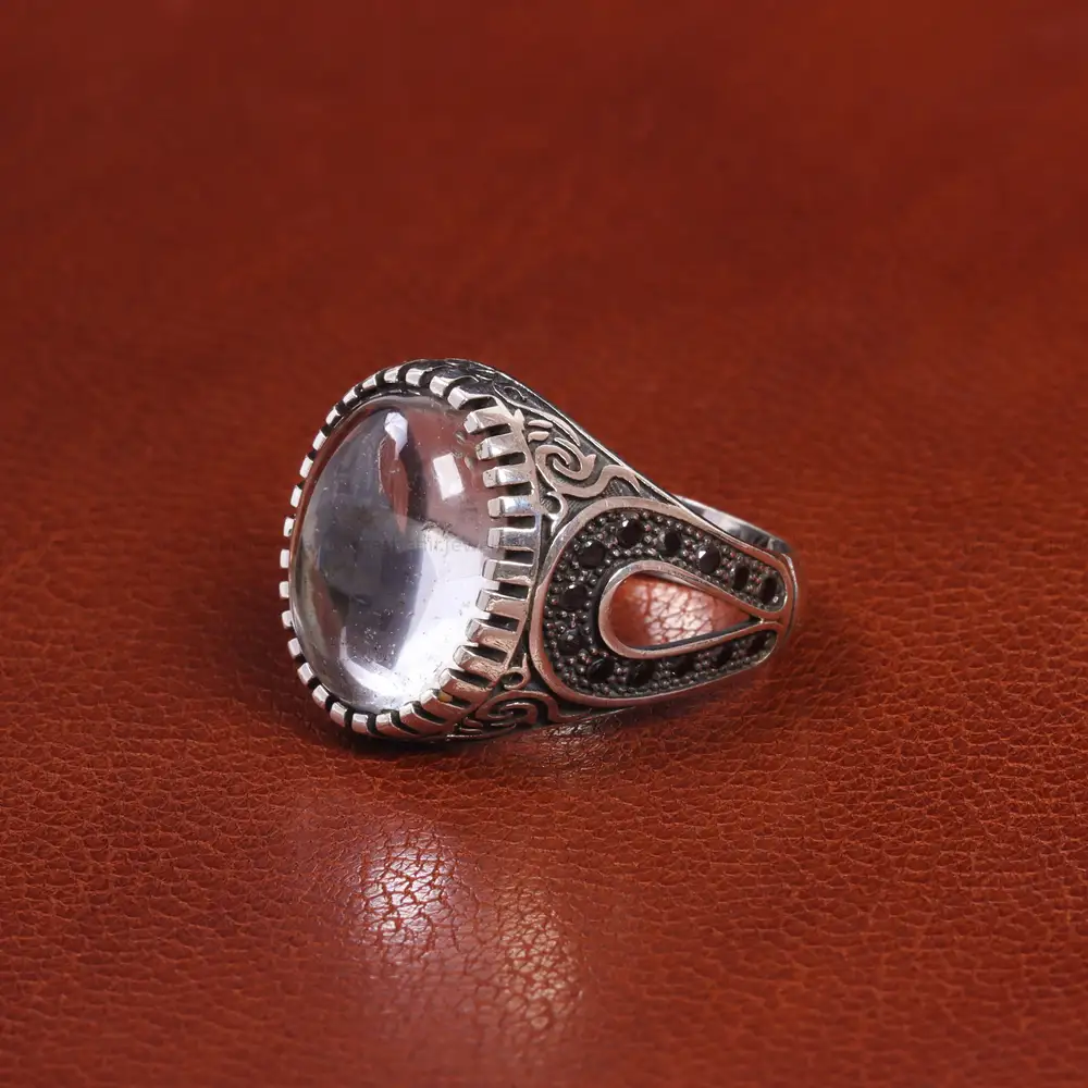 انگشتر دُر نجف مردانه کد 19413