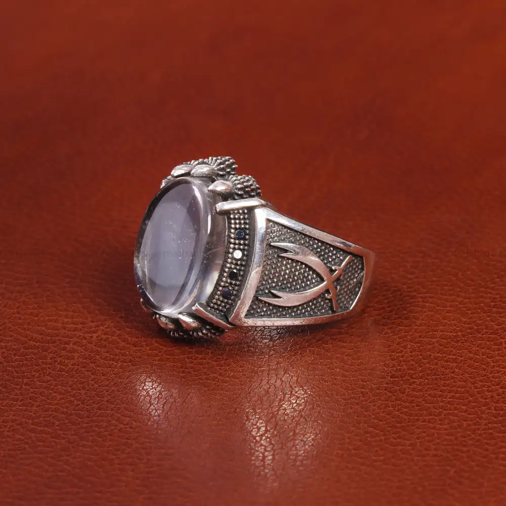 انگشتر دُر نجف مردانه کد 19415