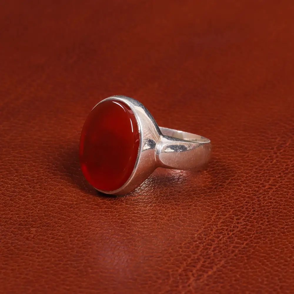 انگشتر عقیق یمن مردانه کد 19432