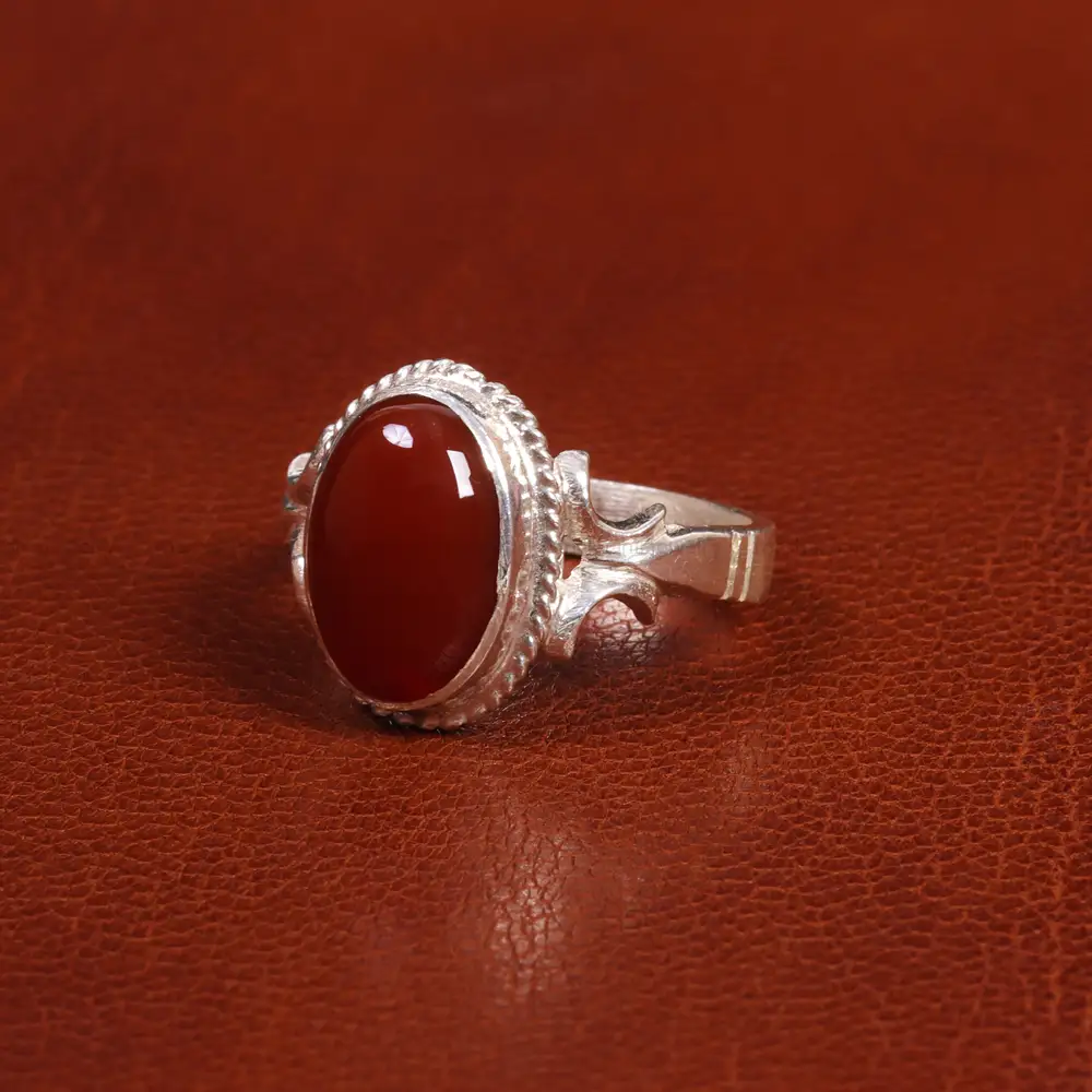 انگشتر عقیق یمن مردانه کد 19446