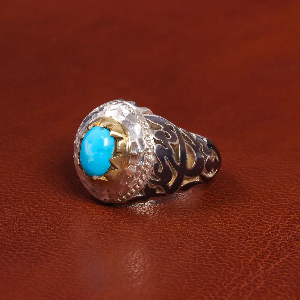 انگشتر فیروزه شجری مردانه کد 19550