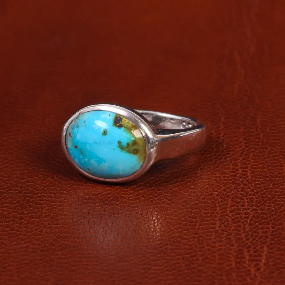 انگشتر فیروزه شجری مردانه کد 19595