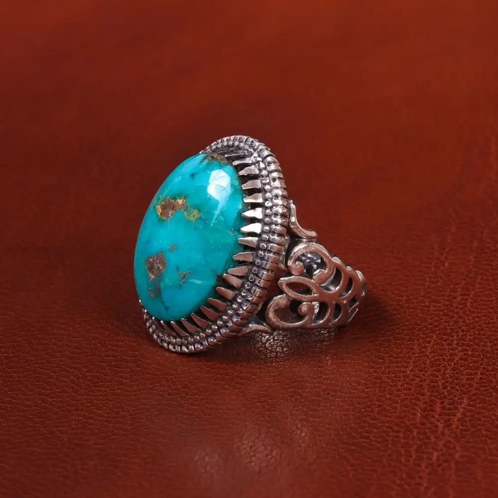 انگشتر فیروزه شجری مردانه کد 19724