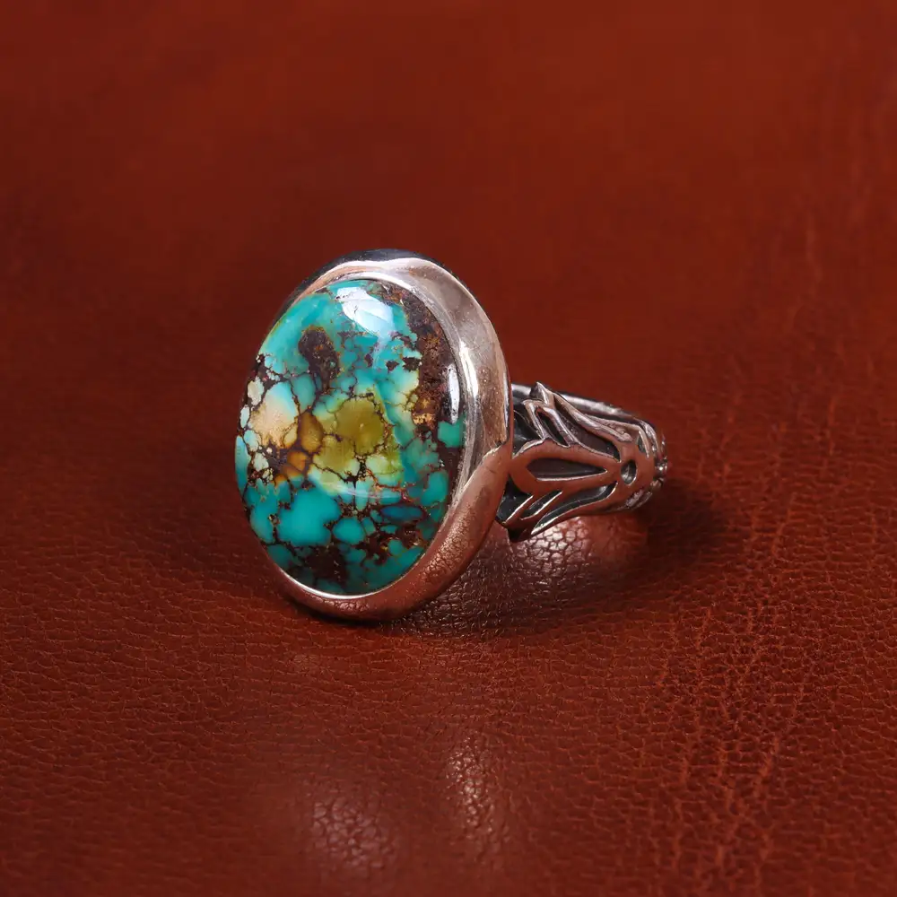 انگشتر فیروزه شجری مردانه کد 19725