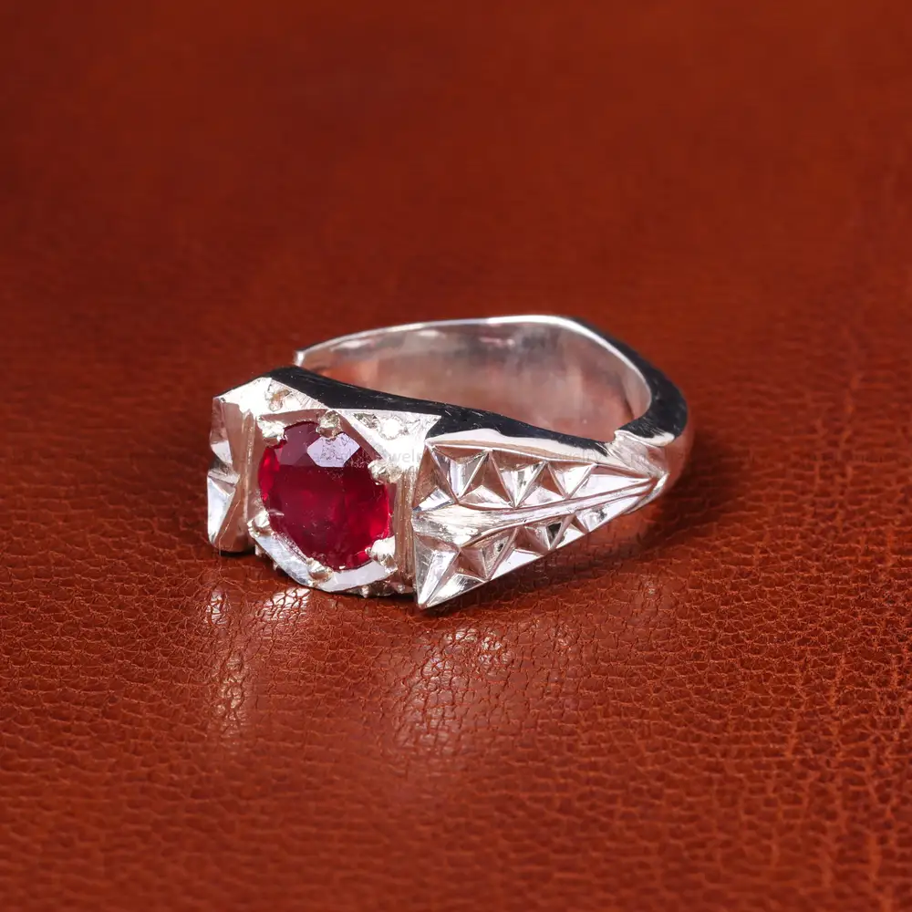 انگشتر یاقوت سرخ مردانه کد 19843