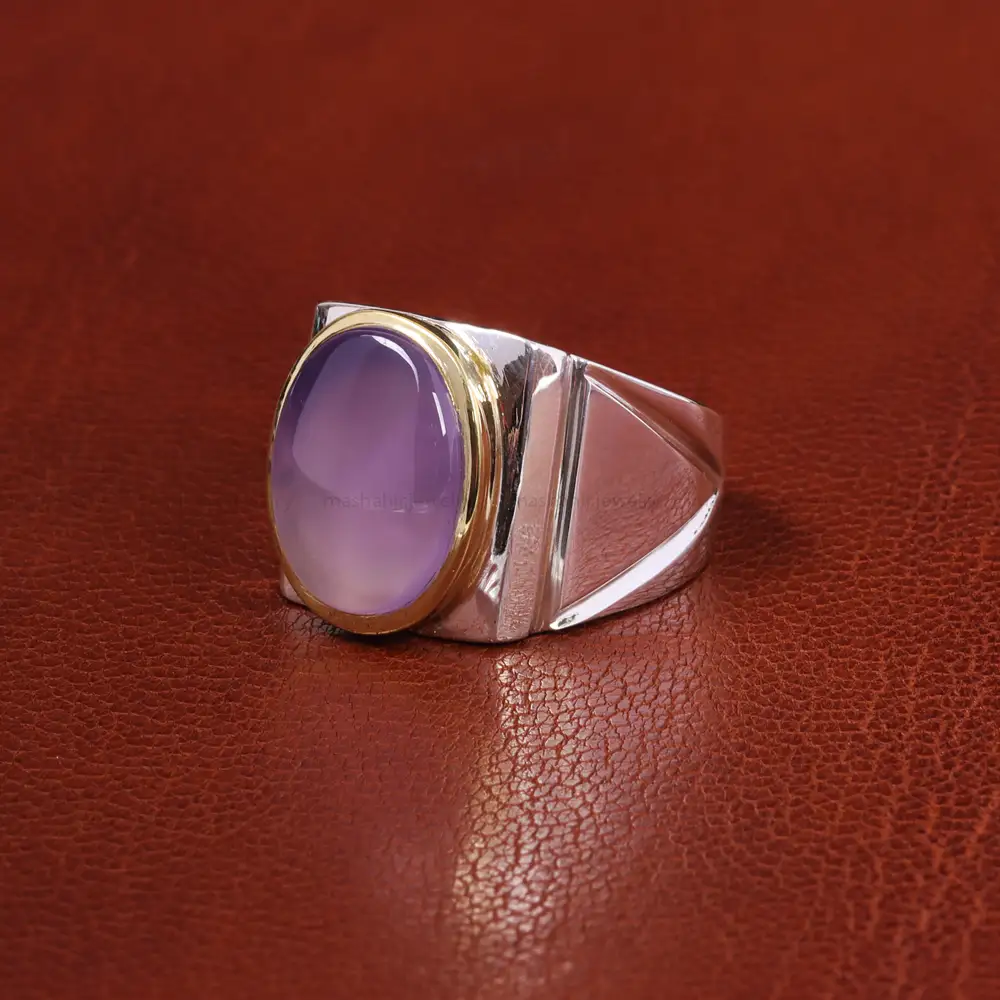 انگشتر عقیق سوسنی مردانه کد 19877