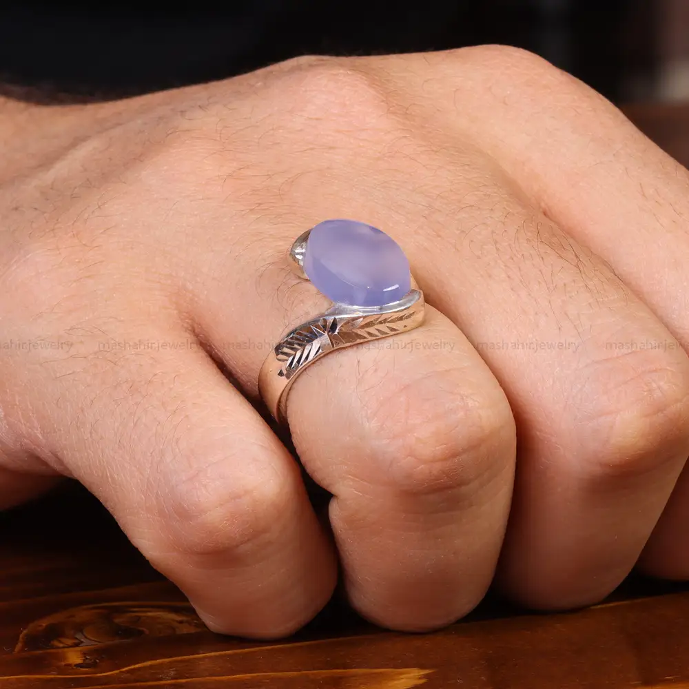 انگشتر عقیق سوسنی مردانه کد 19688