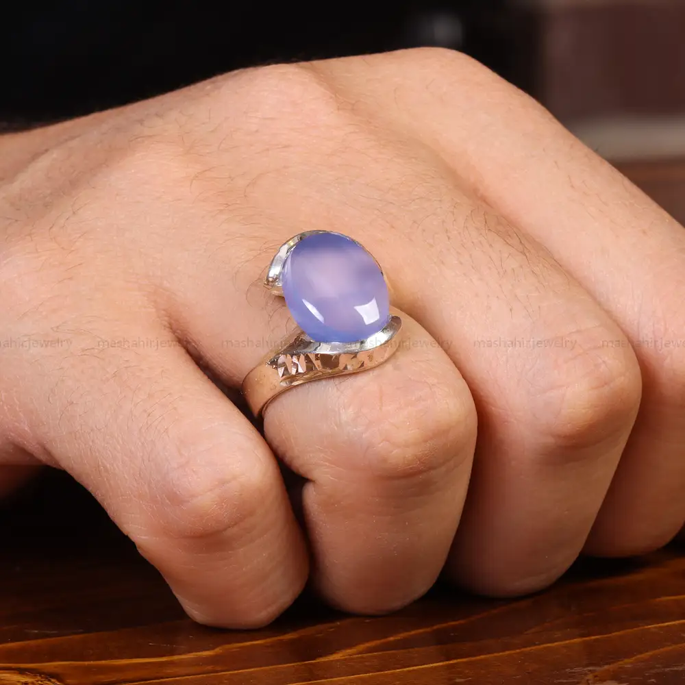 انگشتر عقیق سوسنی مردانه کد 19692