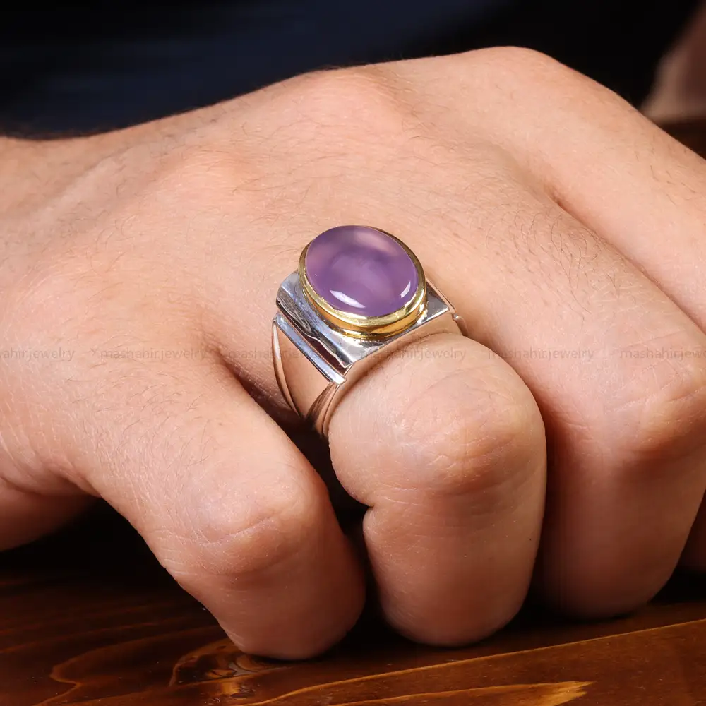 انگشتر عقیق سوسنی مردانه کد 19877