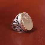 انگشتر عقیق شجر مردانه کد 17237