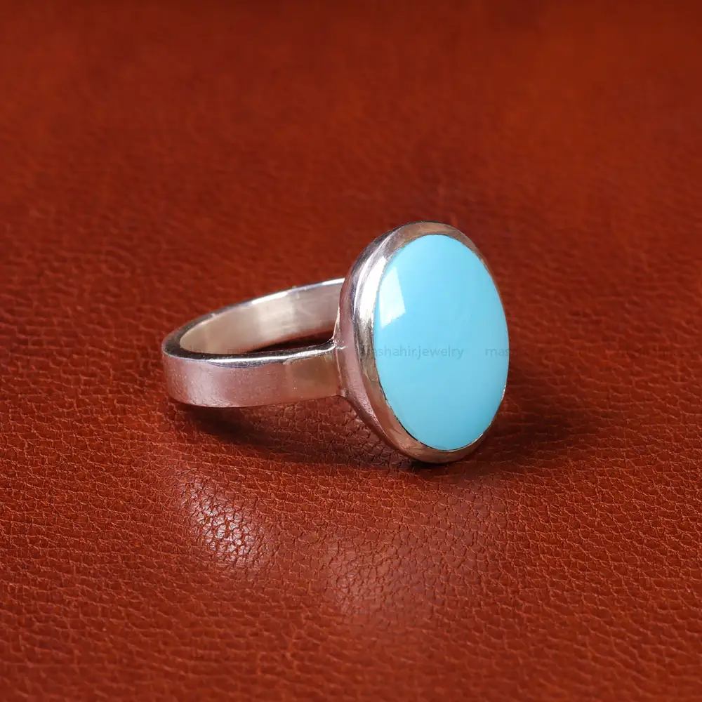 انگشتر فيروزه عجمی مردانه کد 17238