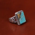 انگشتر فیروزه شجری مردانه کد 17242