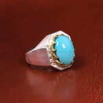 انگشتر فيروزه عجمی مردانه کد 19908