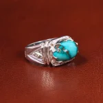 انگشتر فیروزه شجری مردانه کد 19927