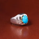 انگشتر فيروزه عجمی مردانه کد 19934