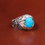 انگشتر فيروزه عجمی مردانه کد 19937