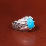 انگشتر فيروزه عجمی مردانه کد 19939
