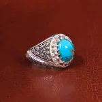 انگشتر فیروزه شجری مردانه کد 19943