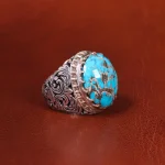 انگشتر فیروزه شجری مردانه کد 19946