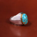 انگشتر فیروزه شجری مردانه کد 19951