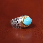 انگشتر فيروزه عجمی مردانه کد 19953