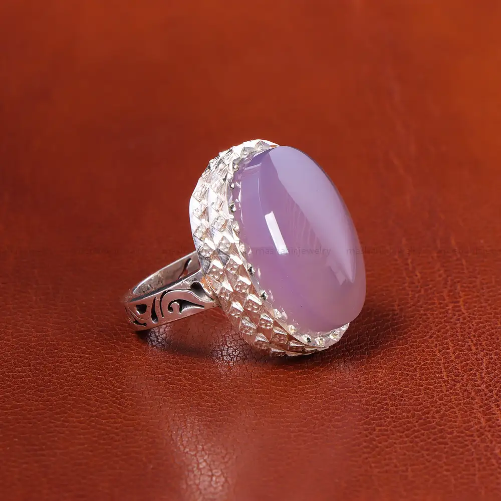 انگشتر عقیق سوسنی مردانه کد 20024