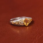 انگشتر سیترین زنانه کد 20039