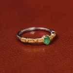 انگشتر زمرد زنانه کد 20059