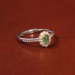 انگشتر زمرد زنانه کد 20061